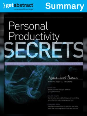 cover image of Personal Productivity Secrets (Summary)